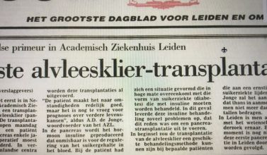 First pancreas transplantation in the Netherlands